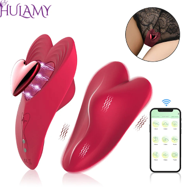 Vibrador de Calcinha Coração - App controle até de outro pais