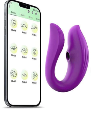 Match vibrador de casal sugador e com controle - Lilas