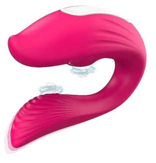 Match vibrador de casal sugador e com controle - Rosa