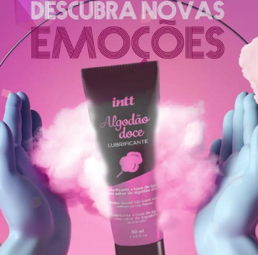 Lubrificante corporal com aroma de algodão doce 50ml