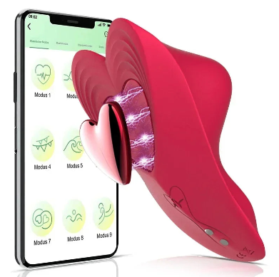 Vibrador de Calcinha Coração - App controle até de outro pais