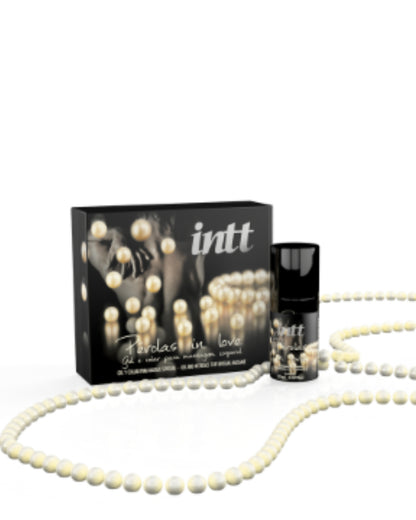Pérolas in Love kit com colar de pérolas e gel de silicone 17ml