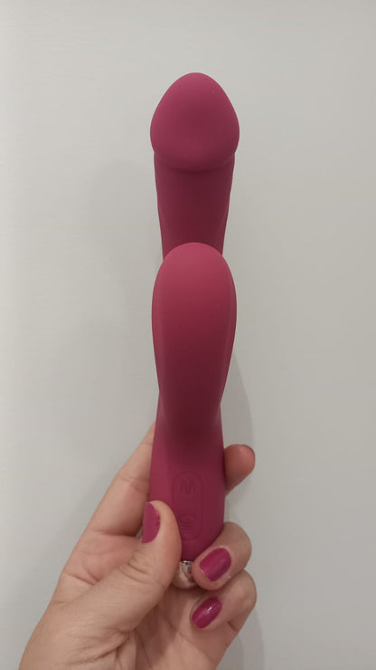 Vibrador Duplo Penetração e Sucção 10 Modos – Estímulo Ponto G e Clitóris